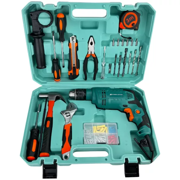 دریل چکشی پاور اکشن مدل ID 750-B مجموعه 28 عددی