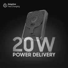 پاوربانک پرومیت مدل POWERMAG-DUO.BLACK به ظرفیت 10000 میلی آمپر ساعت