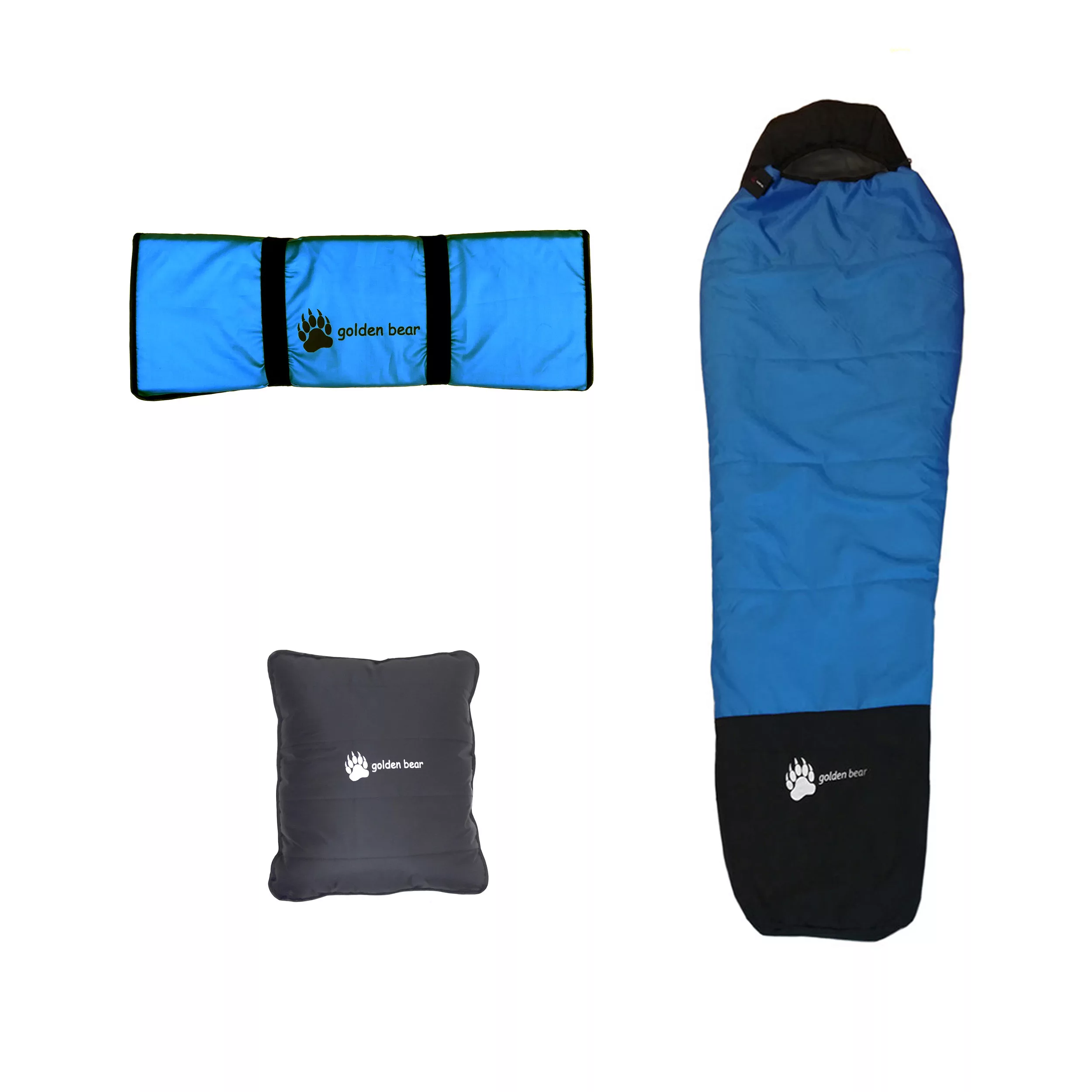 کیسه خواب گلدن بیر مدل RED3 به همراه زیرانداز و بالش سفری