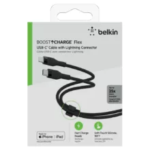 کابل تبدیل USB-C با لایتنینگ بلکین مدل CAA009bt3MBK طول 3 متر