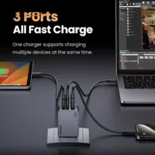 شارژر دیواری 65 وات یوگرین مدل X755 کد 25871 همراه با کابل USB-C