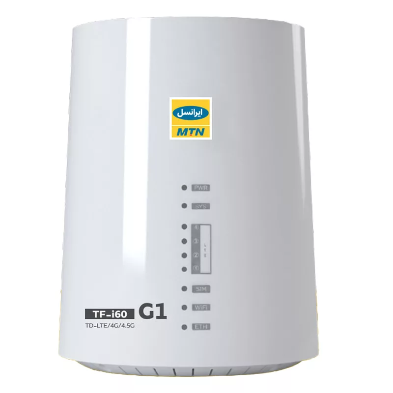 مودم 4.5G/TD-LTE ایرانسل مدل TF-i60 G1 به همراه سیم کارت دوقلو و 200 گیگابایت اینترنت 6 ماهه
