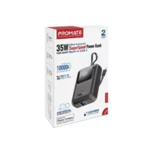 پاوربانک پرومیت مدل POWERPOD-10.BLK ظرفیت ۱۰۰۰۰ میلی‌آمپرساعت