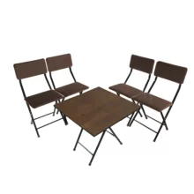 میز و صندلی سفری میزیمو مدل 2 تیکه تاشو کد 2442 مجموعه 5 عددی