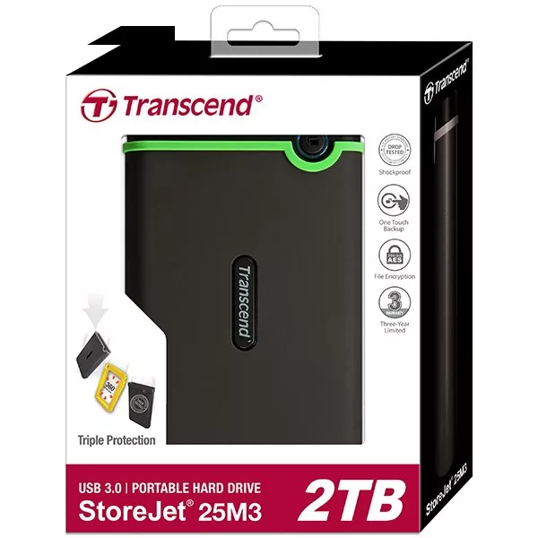 هارددیسک اکسترنال ترنسند مدل StoreJet 25M3 ظرفیت 2 ترابایت