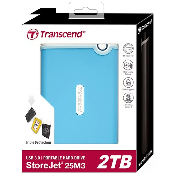 هارددیسک اکسترنال ترنسند مدل StoreJet 25M3 ظرفیت 2 ترابایت