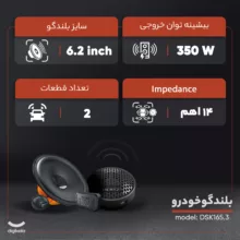 کامپوننت خودرو هرتز مدل DSK165.3 مجموعه دو عددی