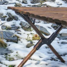میز تاشو سفری مدل چوبی 90cm