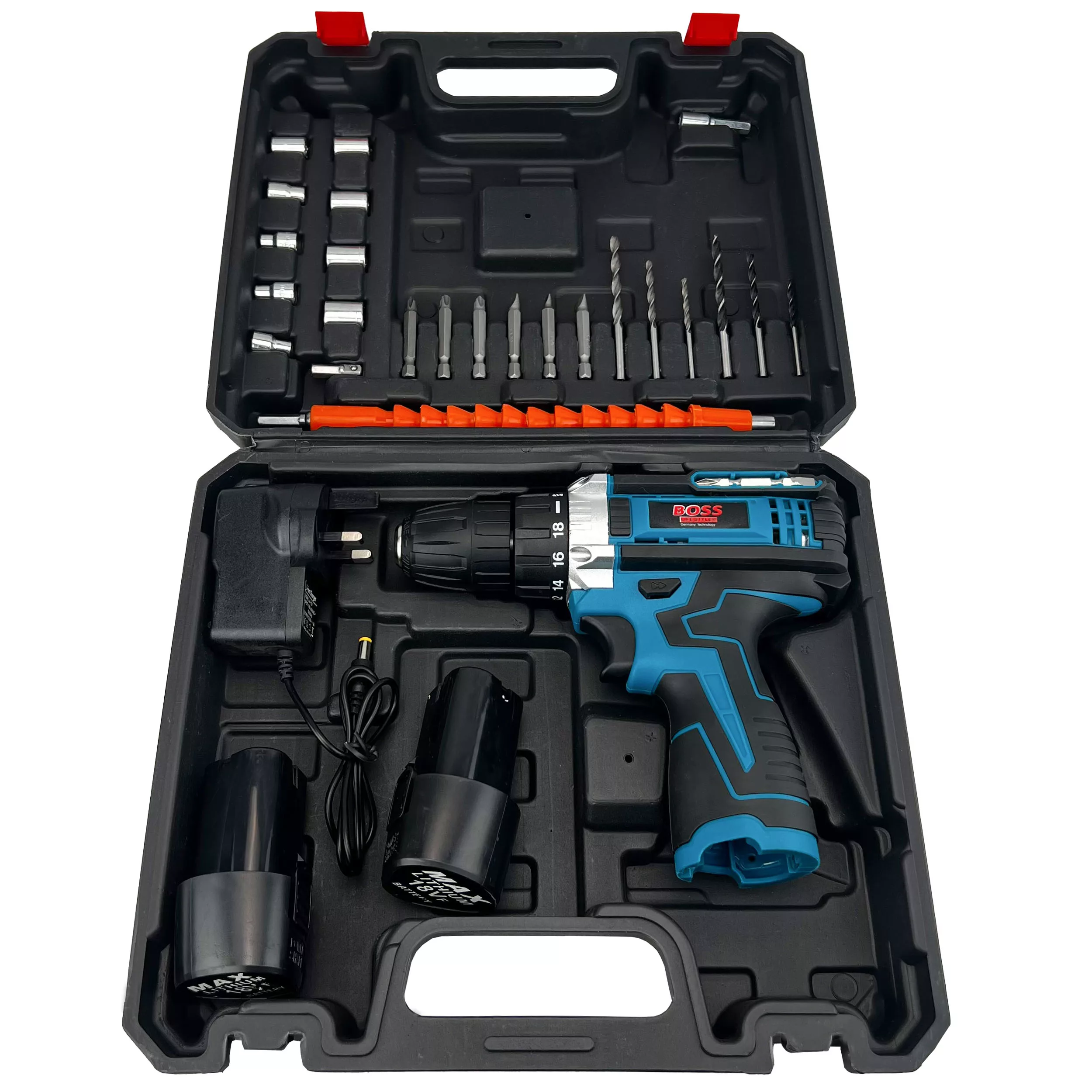 مجموعه 30 عددی دریل پیچ گوشتی شارژی باس مدل BOSS-18V