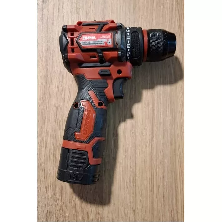 دریل پیچ گوشتی شارژی زیمما مدل براشلس 18 ولت