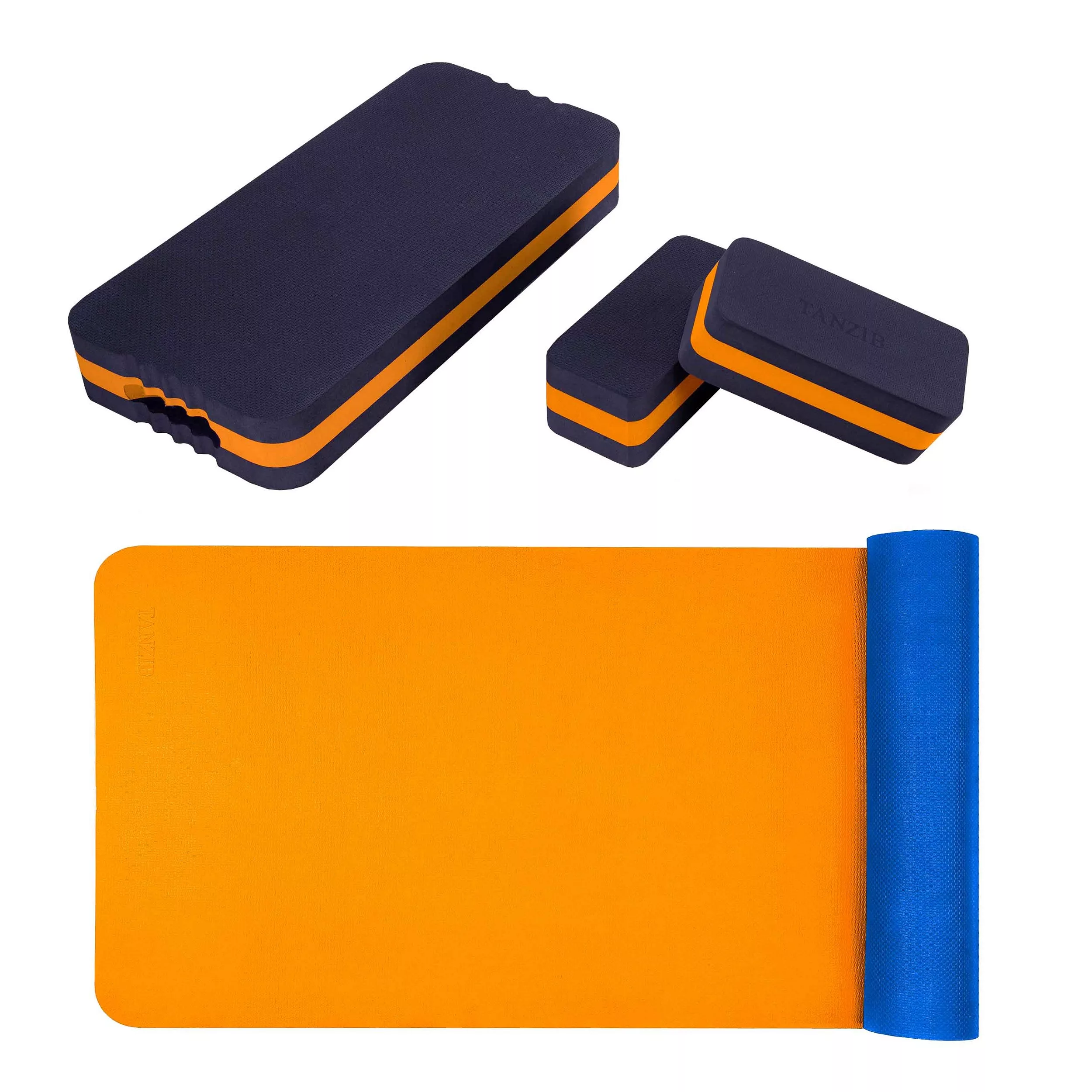 زیر انداز یوگا تن زیب مدل Pack01 به همراه استپ وآجر مجموعه 4 عددی