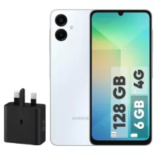 گوشی موبایل سامسونگ مدل Galaxy A06 دو سیم کارت ظرفیت 128 گیگابایت و رم 6 گیگابایت – به همراه شارژر 25 وات سامسونگ