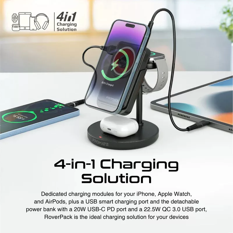 شارژر بی سیم پرومیت مدل ROVERPACK