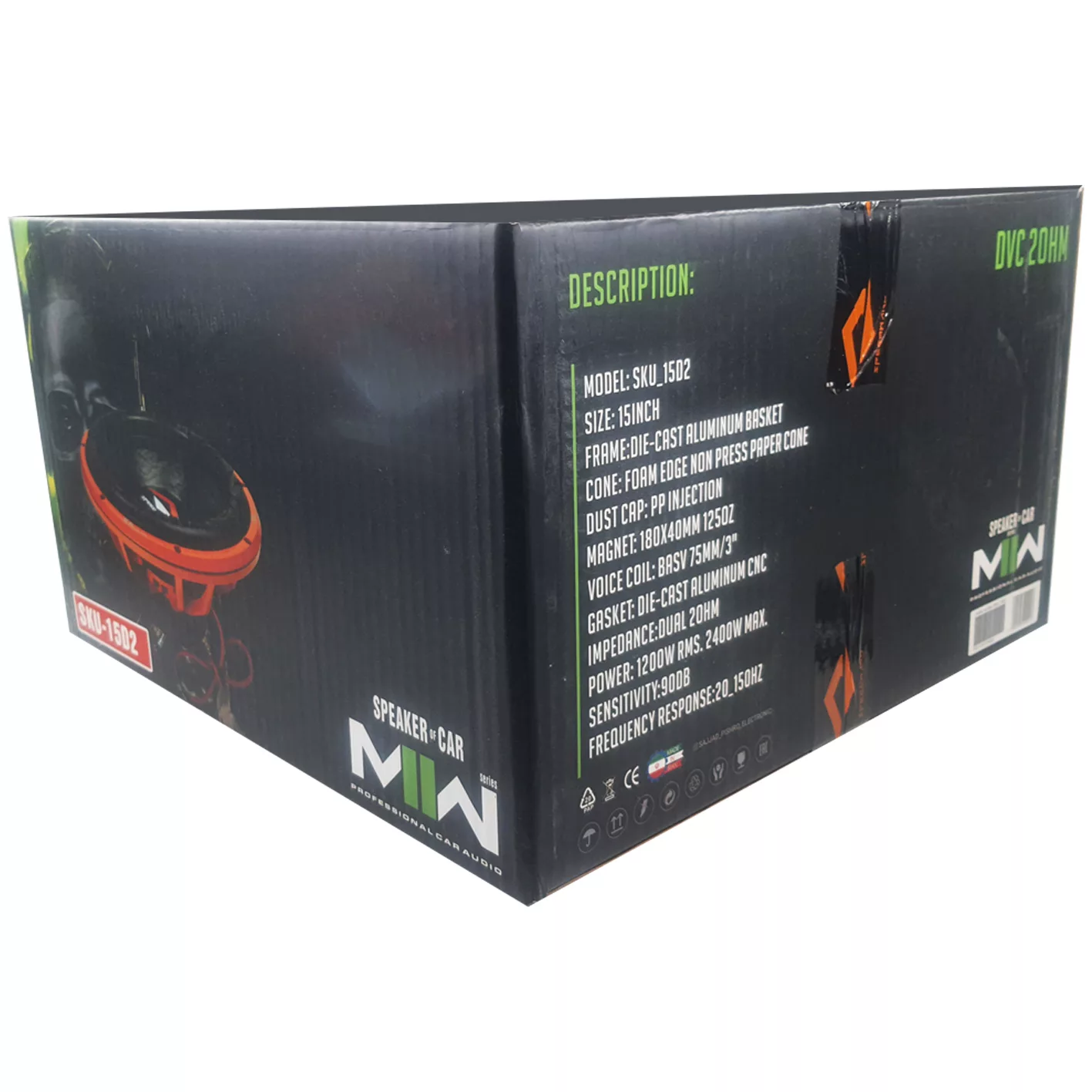 ساب ووفر خودرو مدل SKU-15D2