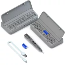 پیچ گوشتی شارژی و دستی الکترونیکی کرییشن اسپیس مدل CS0602A مجموعه 30 عددی