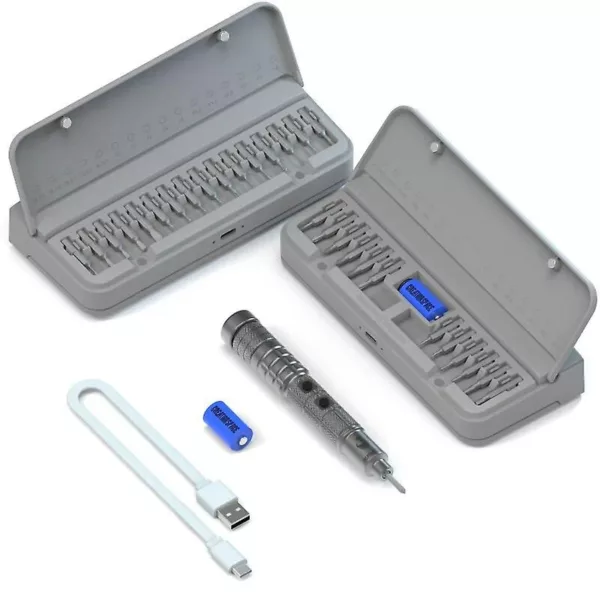 پیچ گوشتی شارژی و دستی الکترونیکی کرییشن اسپیس مدل CS0602A مجموعه 30 عددی