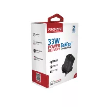 شارژر دیواری 33 وات پرومیت مدل POWERPORT-33.BLK.EU