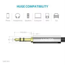 کابل AUX انکر مدل A7123H12 طول 1.2 متر