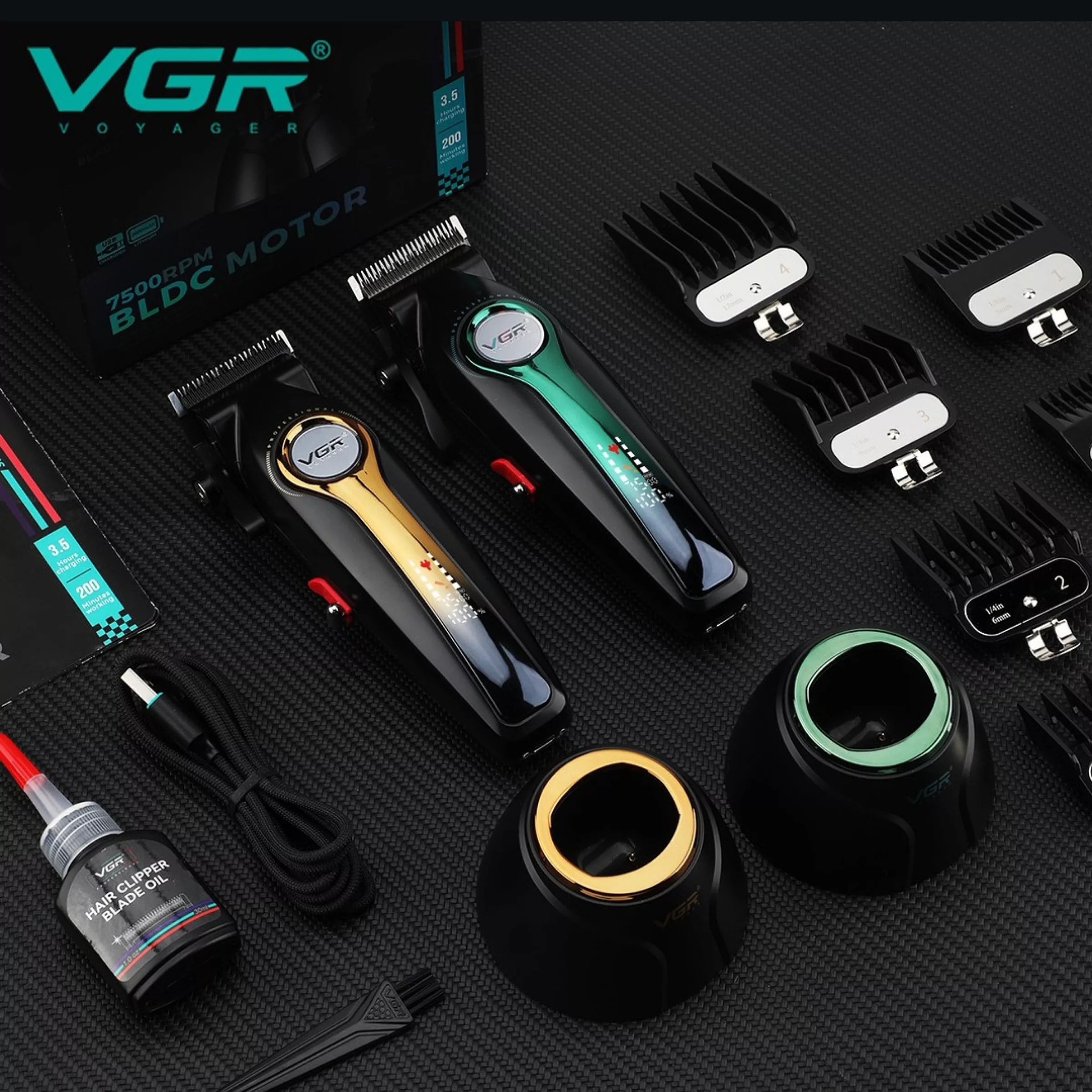 ماشین اصلاح موی سر و صورت وی جی ار مدل v-010