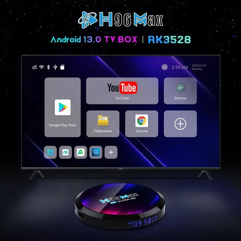 اندروید باکس اچ96 مدل Max RK3528 4K 2/16G