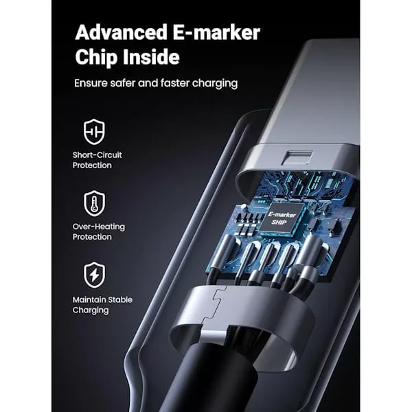 کابل USB-C یوگرین مدل US557 کد 15271 طول 1 متر