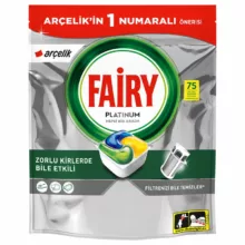 قرص ماشین ظرفشویی فیری مدل Platinum All in One بسته 75 عددی