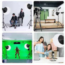 نور ثابت ال ای دی پلوز مدل Foldable Dual Color Temperature 150W KIT