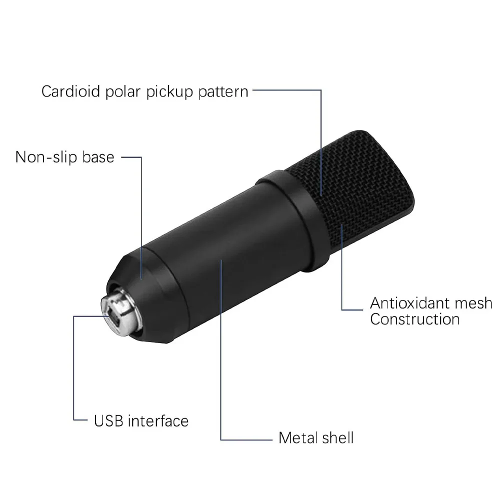 رینگ لایت و میکروفن USB رو میزی مدل mic table stand