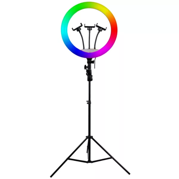 رینگ لایت مدل 56CM 18LED RGB