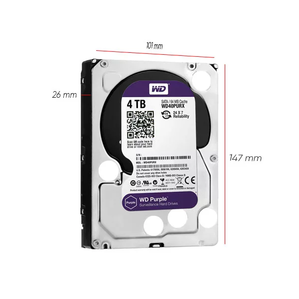هارد دیسک اینترنال وسترن دیجیتال مدل WD05PURX ظرفیت 500 گیگابایت