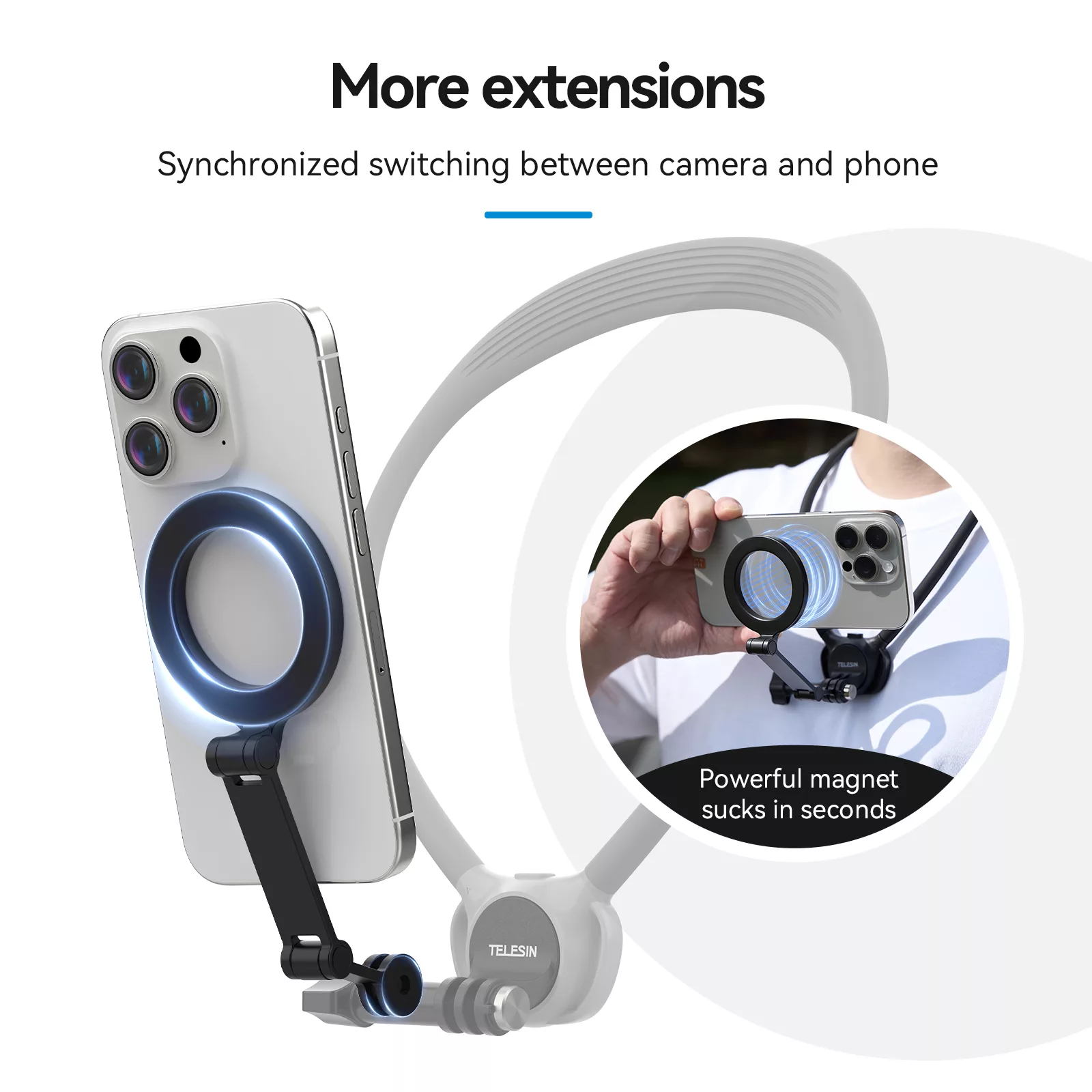 نگهدارنده گوشی موبایل گردنی تلسین مدل HNB-02-GY