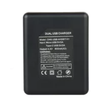 شارژر باتری دوربین مدل H-9 مناسب برای دوربین ورزشی گوپرو Hero 9 به همراه 2 عدد باتری لیتیومی قابل شارژ