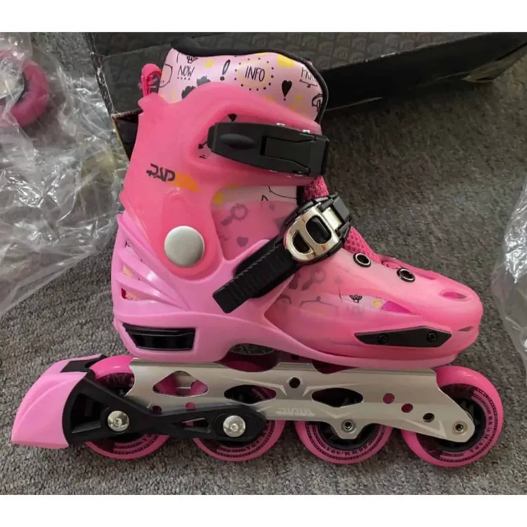 کفش اسکیت پاپایا مدل Sk2 سایز 30.33 به همراه کلاه و لوازم ایمنی و کیف و شلوارک اسکیت