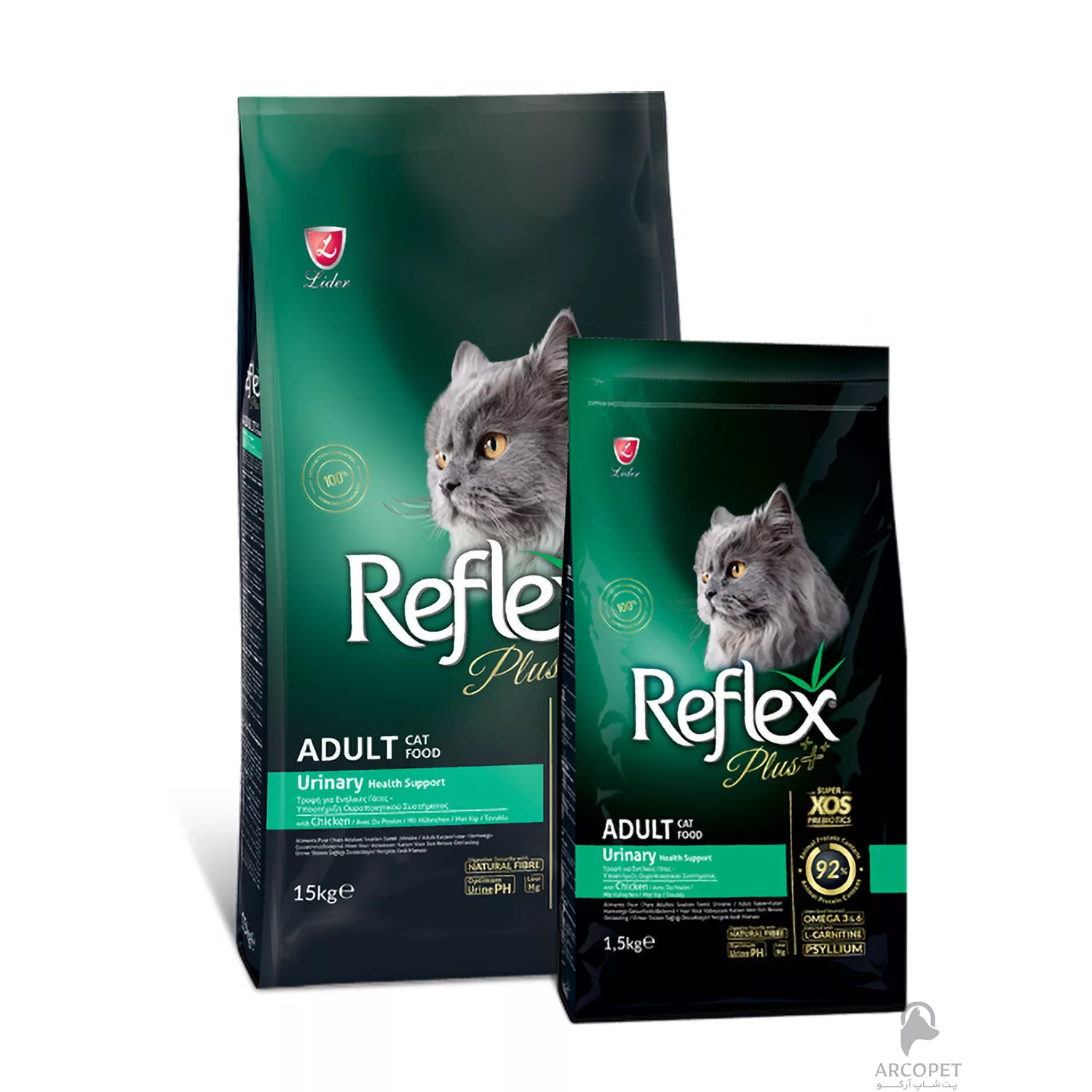 غذای خشک گربه رفلکس پلاس مدل urinary with chicken وزن 1.5 کیلوگرم