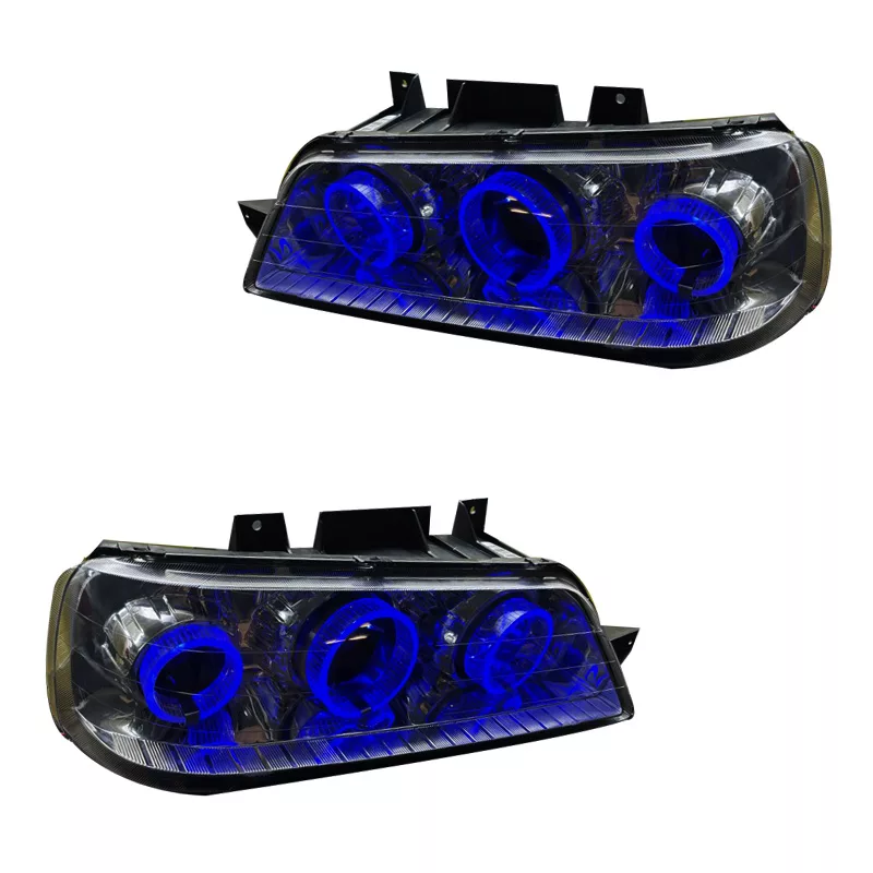 چراغ جلو خودرو گروه پژوهش صنعت مدرن مدل 3D-R3 فولکالر مناسب برای پژو 405 SLX بسته دو عددی