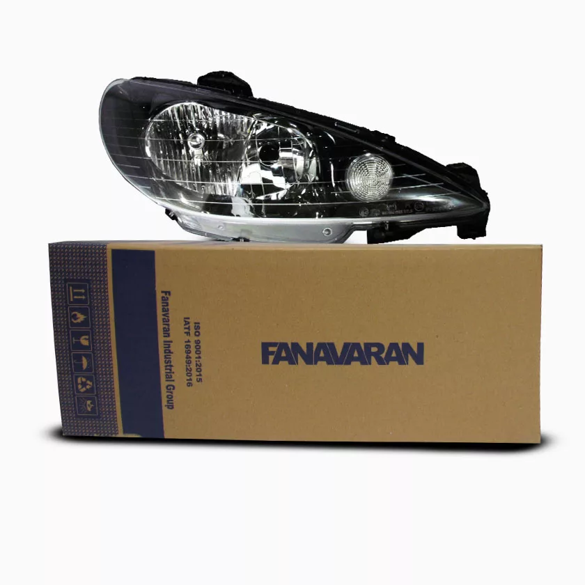 چراغ جلو خودرو فن آوران مدل ym اسپرت مناسب برای پژو 206 بسته 2 عددی