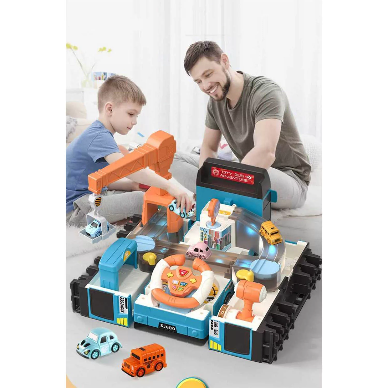 اسباب بازی ناب سل مدل اتوبوس موزیکال تبدیل شونده طرح فرمان دار