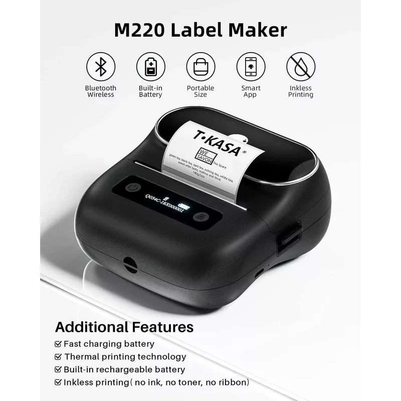 پرینتر لیبل زن فومیمو مدل M220 به همراه کاغذ