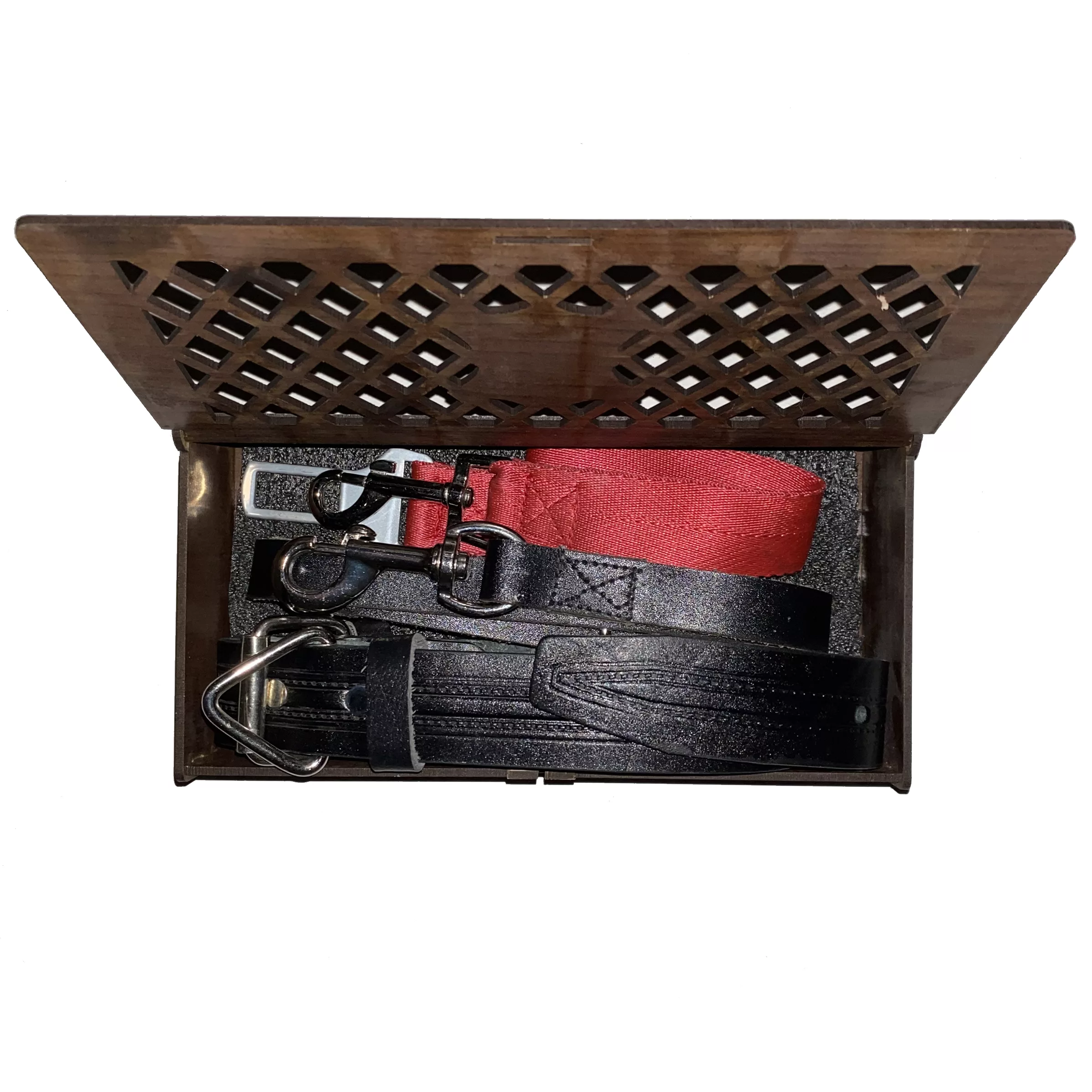 بند و قلاده و بند خودرو سگ کد 01 مجموعه 3 عددی