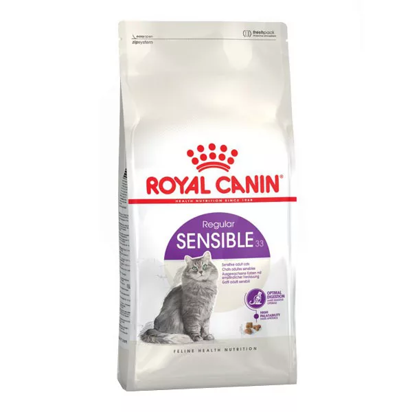 غذای خشگ گربه رویال کنین مدل سنسیبل وزن 2 کیلوگرم