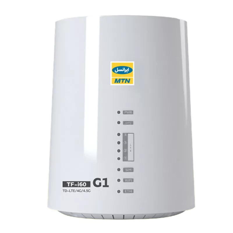 مودم 4G/TD-LTE ایرانسل مدل TF i60 G1 به همراه سیم دوقلو و 24 گیگابایت اینترنت سه ماهه