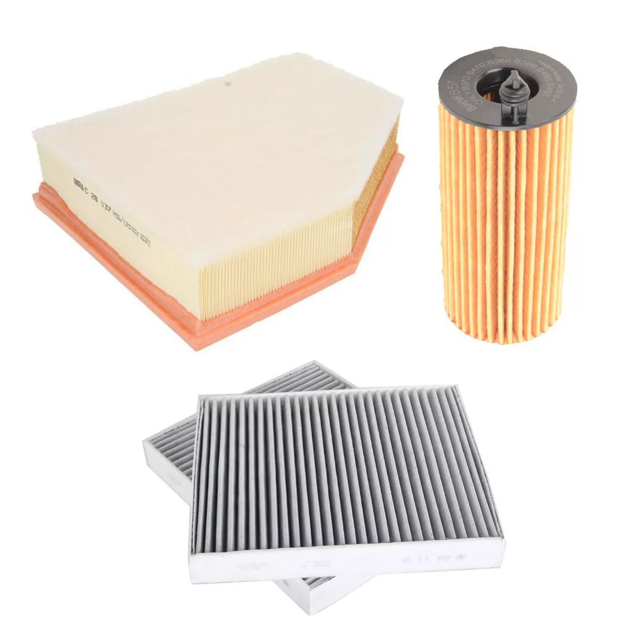 فیلتر روغن خودرو بی ام دبلیو مدل G12 مناسب برای بی ام دبلیو 730Li به همراه فیلتر هوا و فیلتر کابین