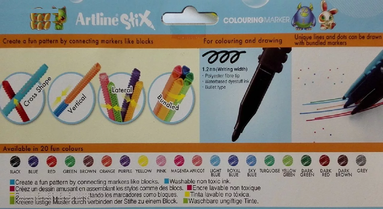 ماژیک نقاشی 20 رنگ آرت لاین مدل colouring marker