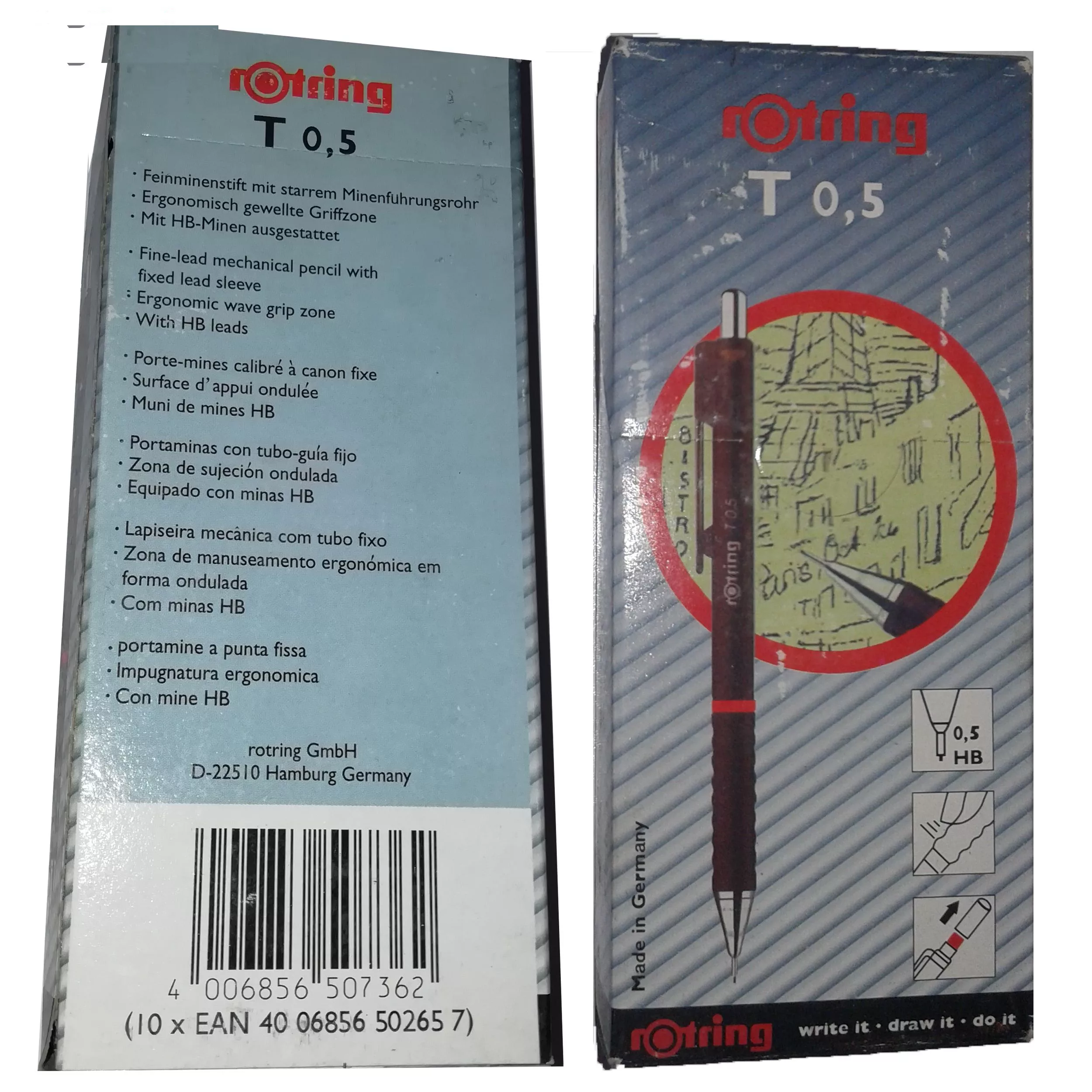 مداد نوکی 0.5 میلی متری روترینگ مدل T 0.5بسته 10عددی
