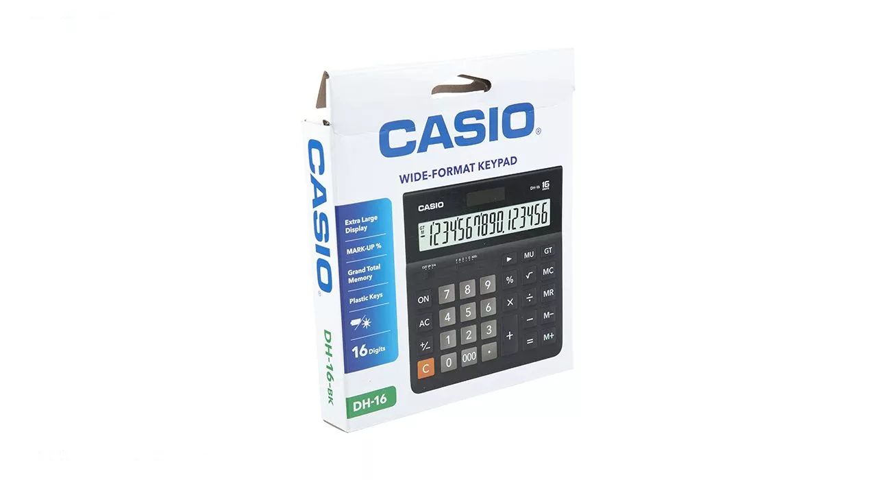 ماشین حساب کاسیو مدل DH-16-BK