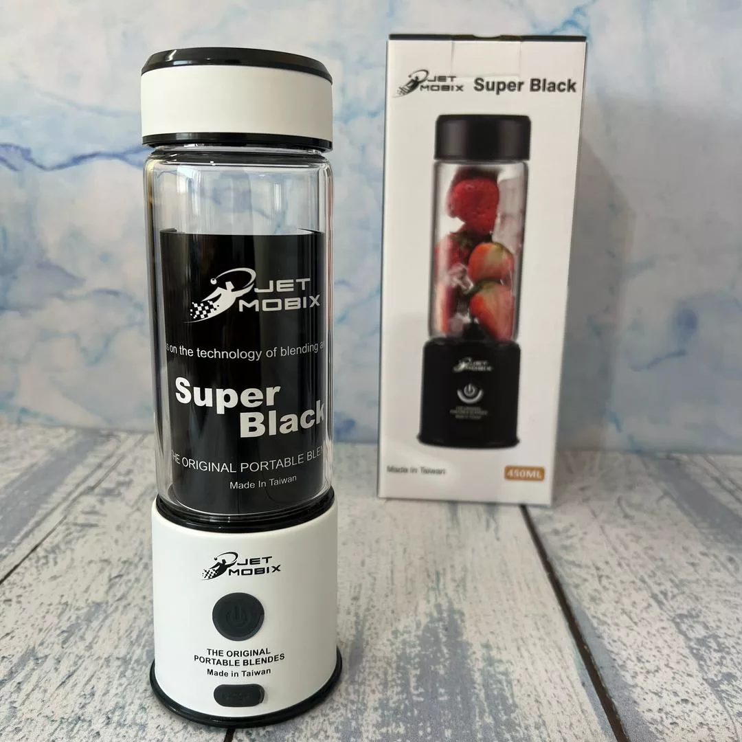 شیکر شارژی جت موبیکس مدل SuperBlack گنجایش 0.45 لیتر