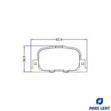 لنت ترمز عقب لنت پارس کد 23592 مناسب برای لیفان 620