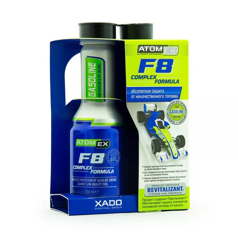 احیاگر سیستم سوخت خودرو اکسادو مدل F8 Complex Formula حجم 250 میلی لیتر