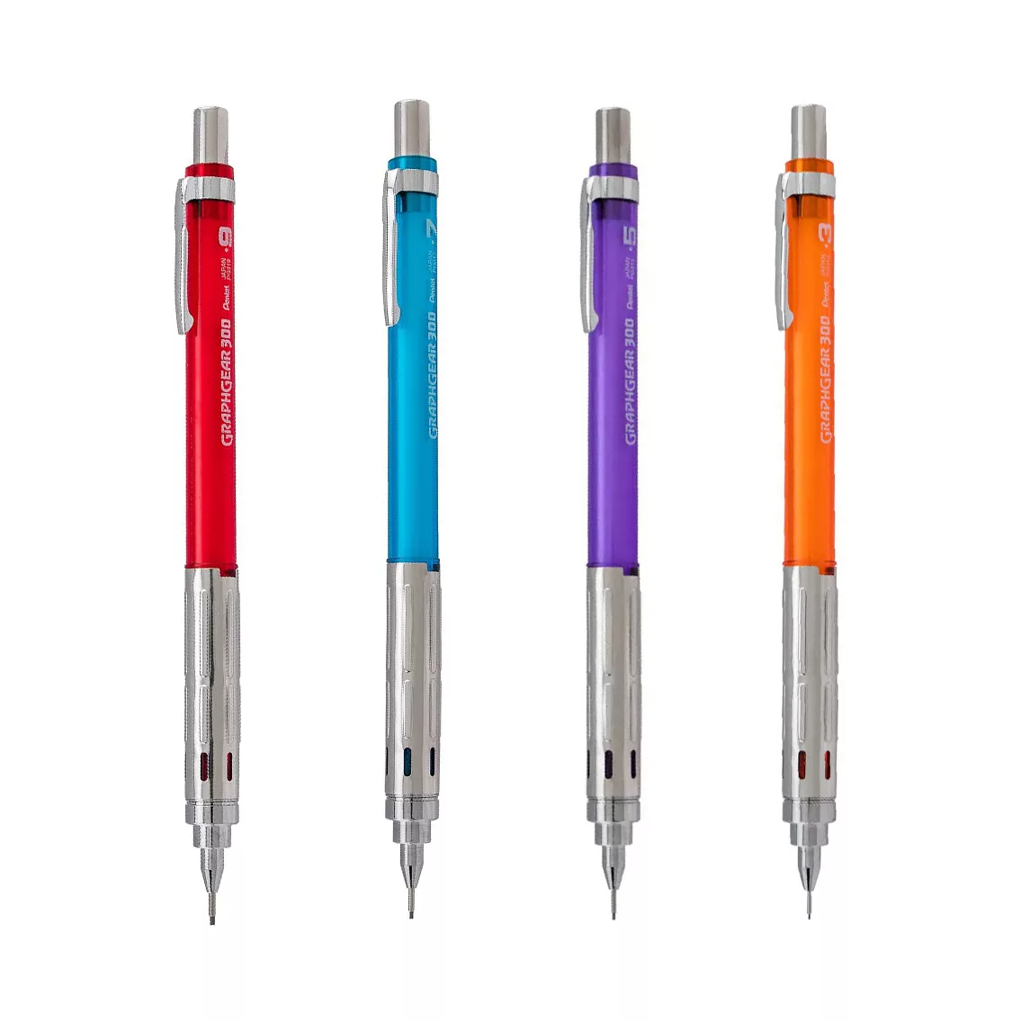مداد نوکی پنتل مدل GraphGear 300 مجموعه 4 عددی