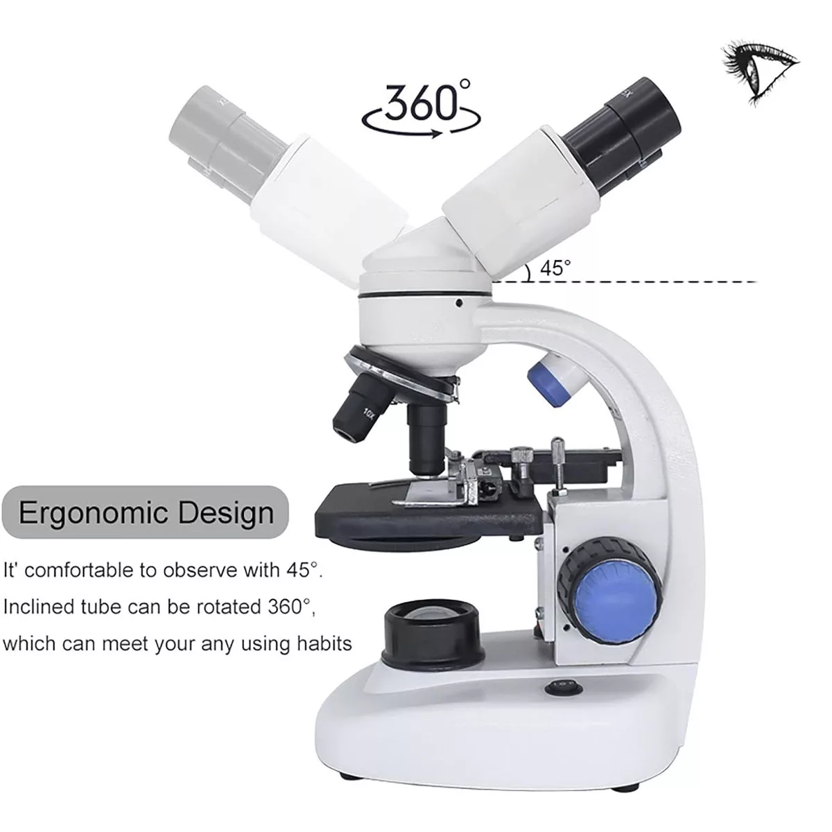 میکروسکوپ مدل دوچشمی آزمایشگاهی 1000X